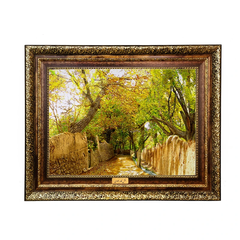 تابلو فرش ماشینی نقش نگار رضوی طرح کوچه باغ کد 514H