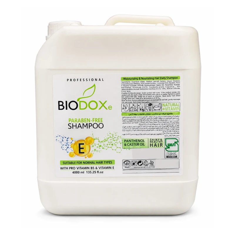 شامپو مو بیوداکس مدل Panthenol & Caster Oil مناسب برای انواع مو حجم 4000 میلی لیتر