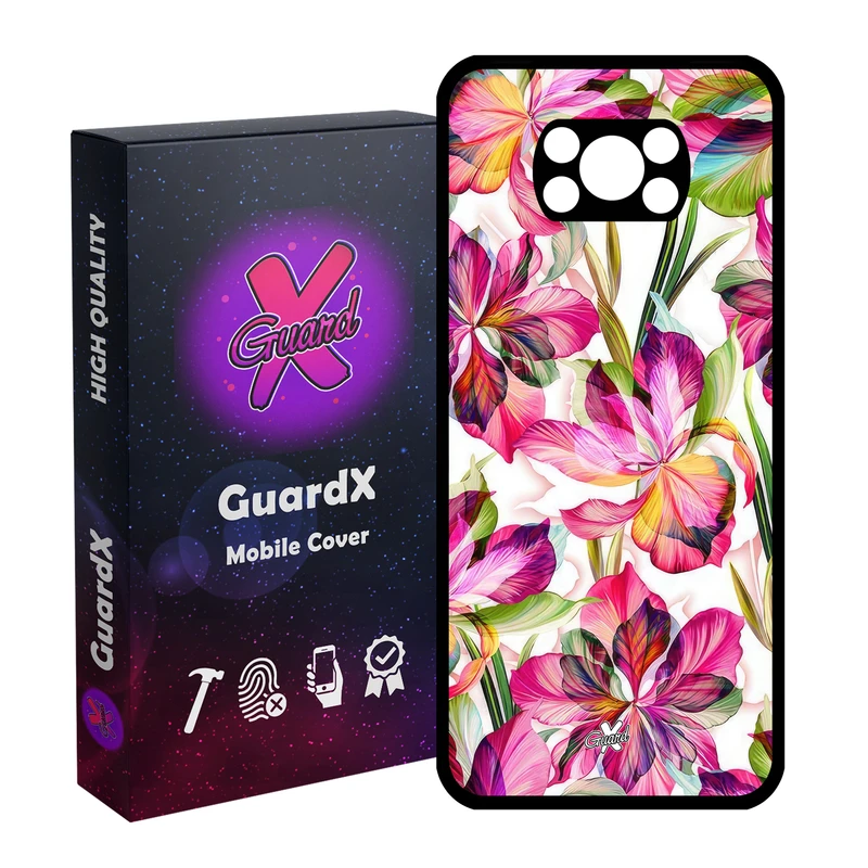 کاور گارد ایکس طرح گل مدل Glass10677 مناسب برای گوشی موبایل شیائومی Poco X3 NFC/Poco X3/Poco X3 Pro