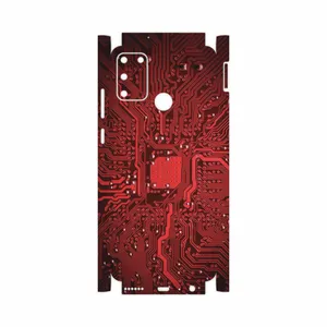 MAHOOT Red Printed Circuit Board-FullSkin Cover Sticker for Honor 9A