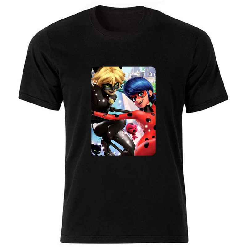 تی شرت آستین کوتاه دخترانه مدل کفشدوزکی کد TM9017