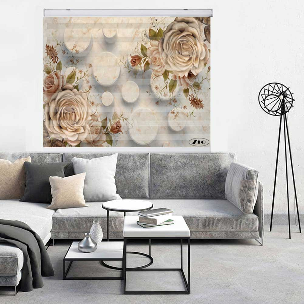 پرده زبرا زیو کد 3D1305 سایز 150x150 سانتی متر