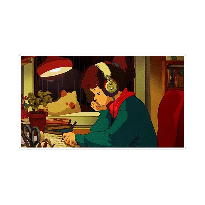 استیکر لپ تاپ ماسا دیزاین طرح Lofi مدل STK1572