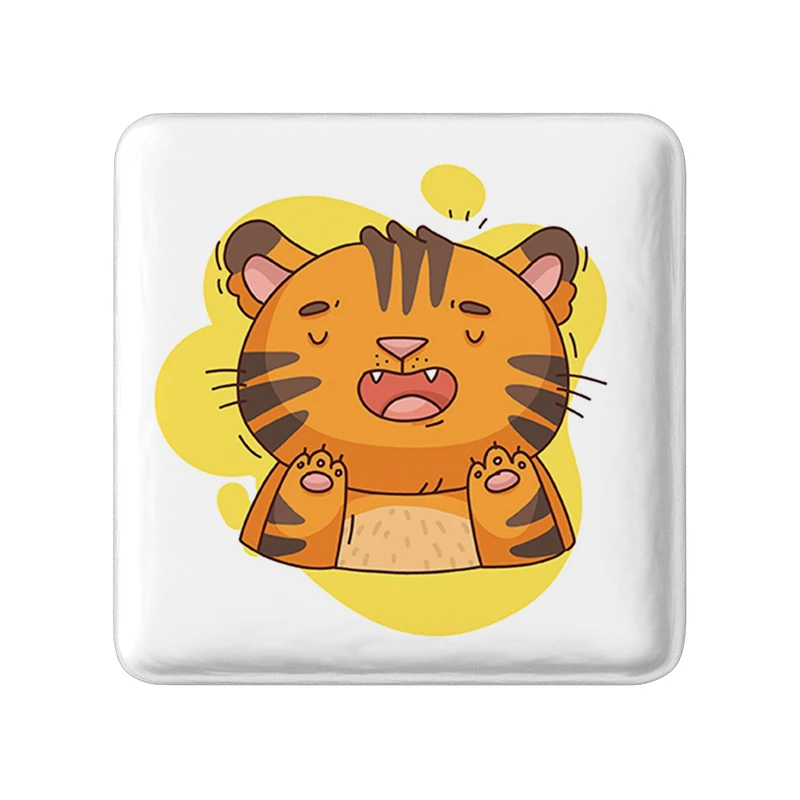 پیکسل خندالو طرح ببر حیوانات بامزه مدل مربعی کد 37177