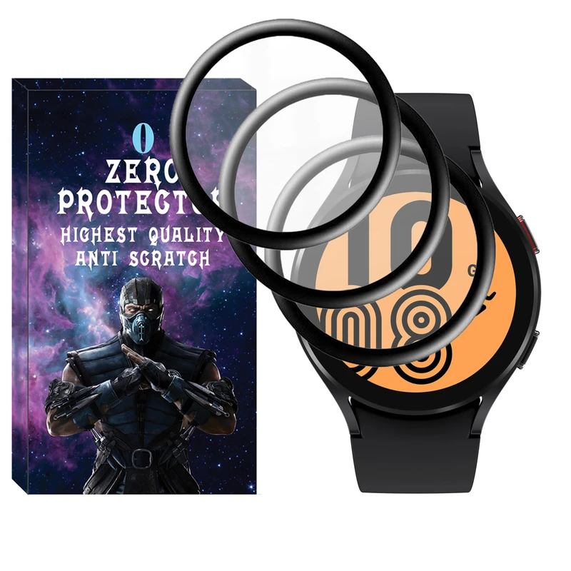محافظ صفحه نمایش نانو زیرو مدل Pmma-ZR مناسب برای ساعت هوشمند سامسونگ Galaxy Watch 4 44mm بسته سه عددی