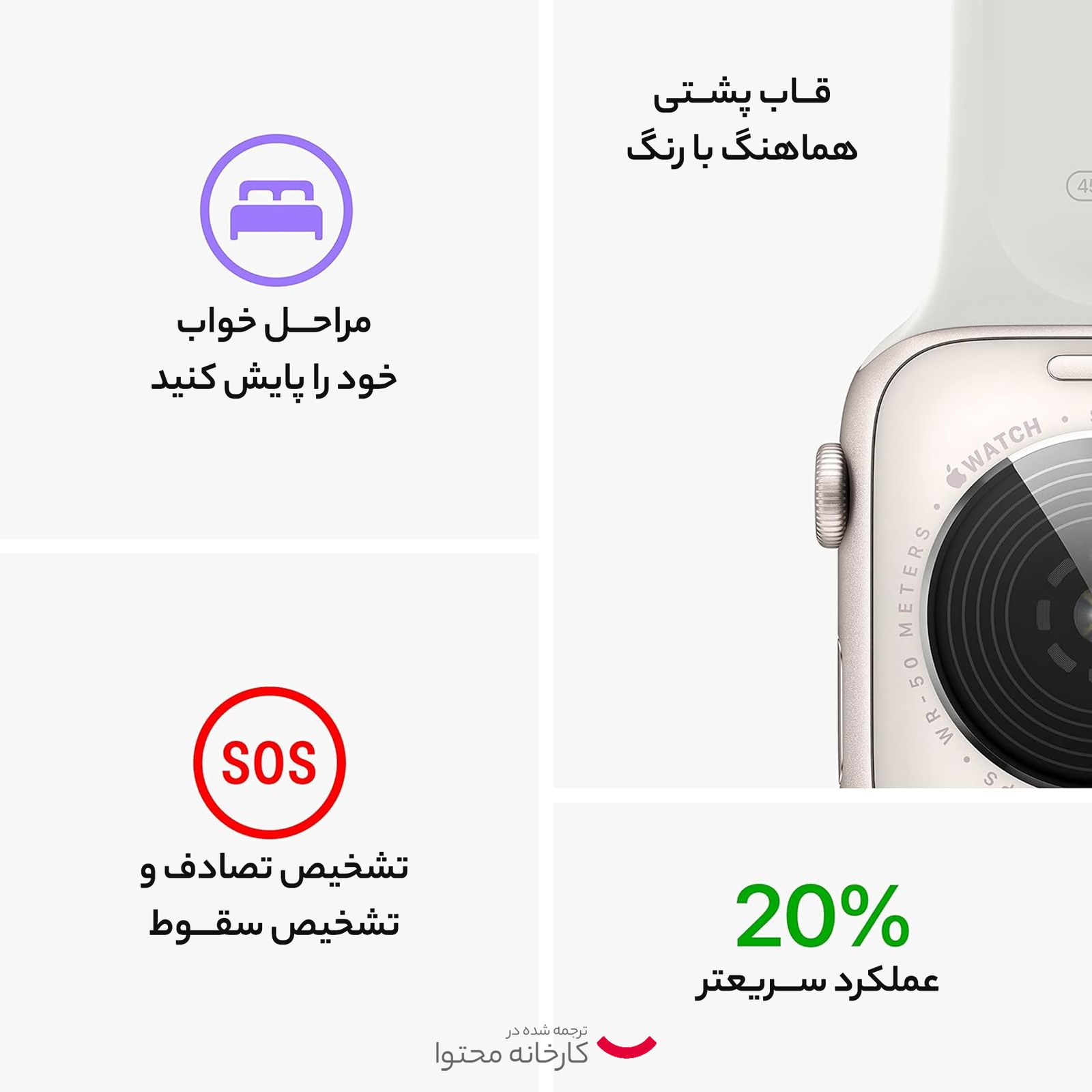 ساعت هوشمند اپل مدل SE 2022 Aluminum Case 40mm -  - 11