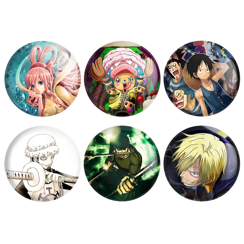 مگنت خندالو طرح انیمه وان پیس One Piece کد 940A مجموعه 6 عددی
