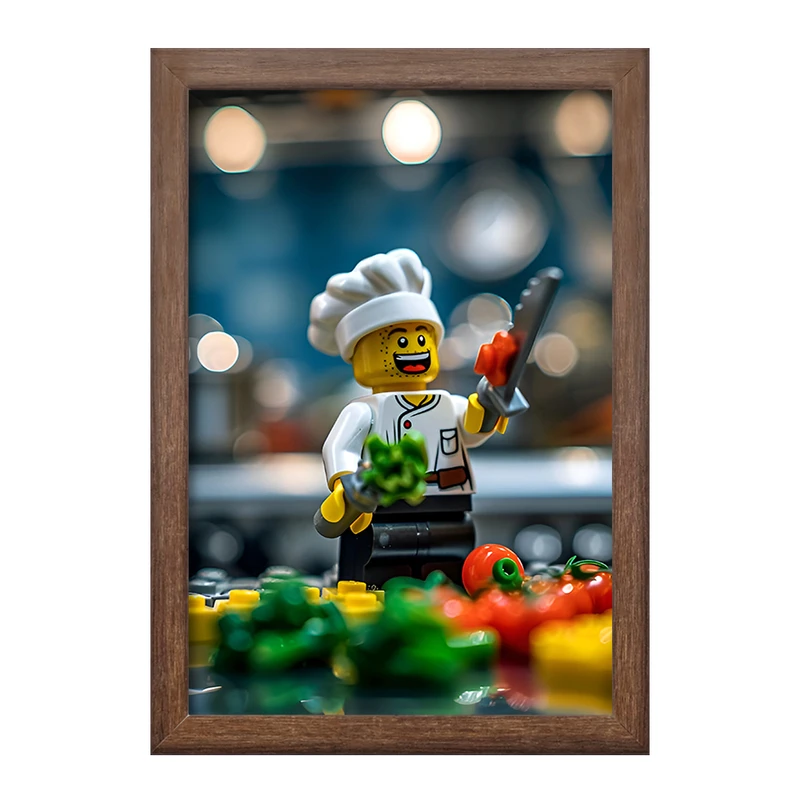 تابلو خندالو طرح لگو آشپز (Lego) کد F6548