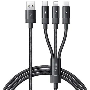 Mcdodo CA-579 USB to Lightning / MicroUSB / USB-C Cable 1.2m