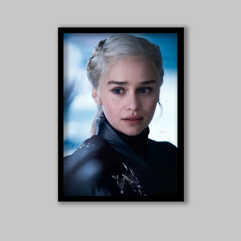 تابلو لیلیان طرح سریال بازی تاج و تخت کد LA-G10256-2 فریم مشکی