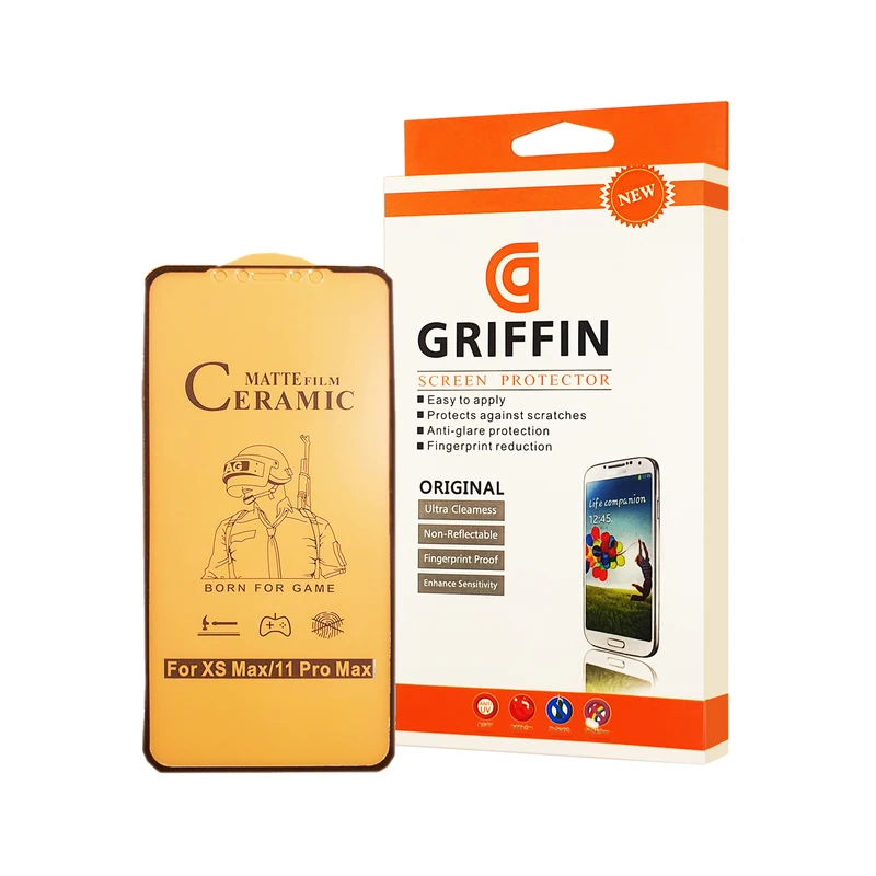 محافظ صفحه نمایش سرامیکی مات گریفین مدل FLCRM GN st مناسب برای گوشی موبایل اپل iPhone 11 Pro Max