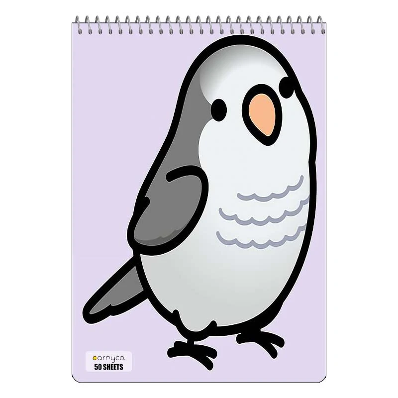 دفتر نقاشی 50 برگ سیمی کارنیکا طرح طوطی Parrot کد 99333