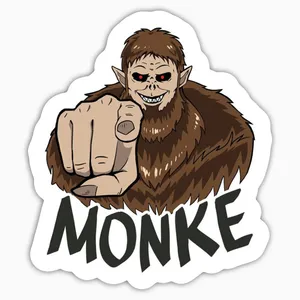 استیکر لپ تاپ و موبایل بووم طرح انیمه Attack On Titan مدل Beast Monke کد SM1 