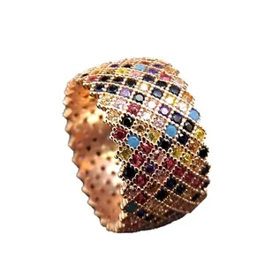 انگشتر نقره زنانه مدل دورنگین glsr-1233