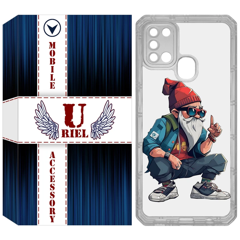 کاور یوریل مدل Clear کد 48 طرح پیرمرد مناسب برای گوشی موبایل سامسونگ Galaxy A21S