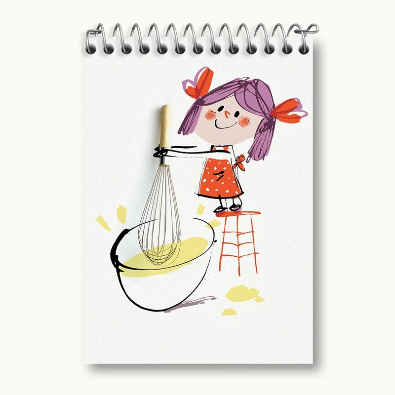 دفتر یادداشت 50 برگ خندالو مدل کیک و شیرینی پزی کد 36683