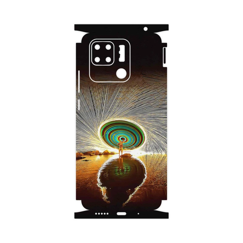 برچسب پوششی ماهوت مدل Night Light Fountain-FullSkin مناسب برای گوشی موبایل شیائومی Redmi 10C