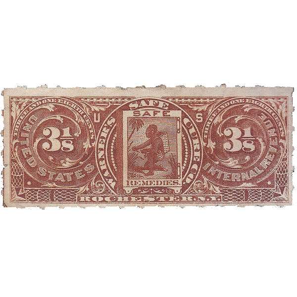 تمبر یادگاری مدل مهر نخورده مالیاتی سال 1861 کد RS305