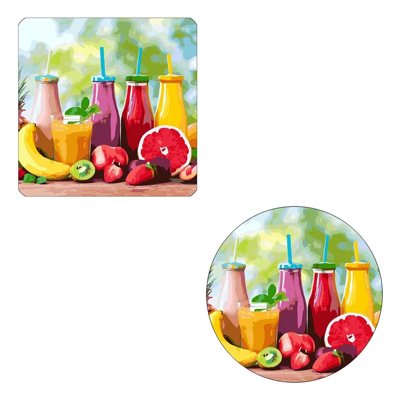 مگنت طرح آبمیوه های هوس انگیز کد M1 به همراه زیر لیوانی