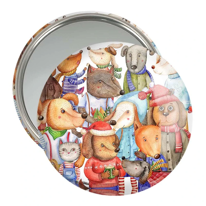 آینه جیبی خندالو طرح حیوانات  کد 5027