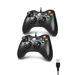 دسته بازی کامپیوتر طرح ایکس باکس مدل usb360-2 بسته عددی