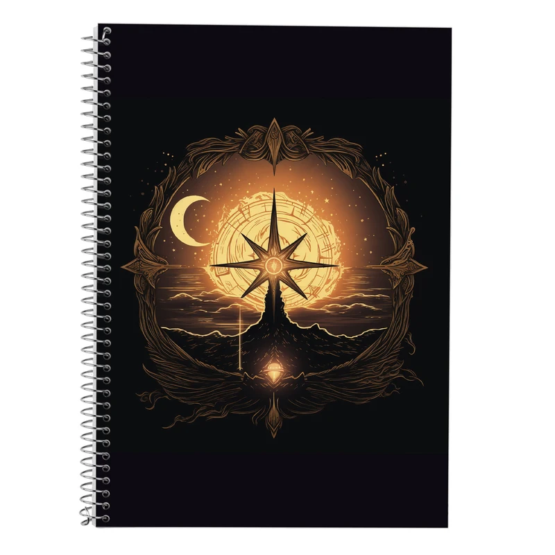 دفتر زبان 50 برگ مدوپد مدل سه خط طرح  ارباب حلقه ها The Lord of the Rings کد DF3103