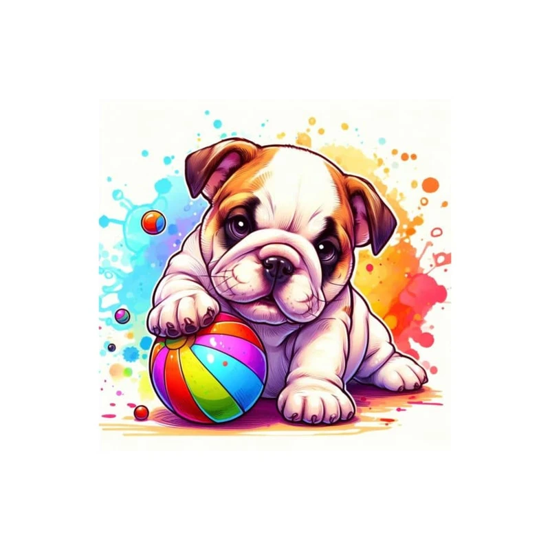 استیکر پارچه و لباس پاد آفرین مدل سگ بازیگوش کد 189