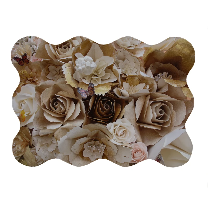 پادری مدل دالبر طرح گل کد 5850 سایز 80x110 سانتی متر