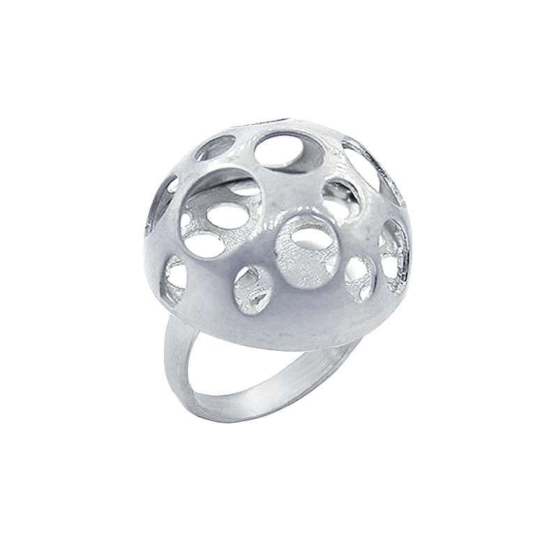 انگشتر نقره زنانه مدل کره ماه