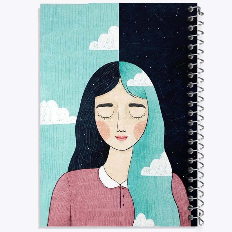 دفتر شطرنجی 50 برگ خندالو طرح دخترانه کد N2586