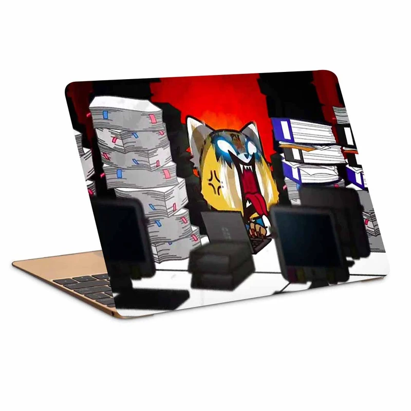 استیکر لپ تاپ طرح Aggretsuko کد N-6مناسب برای لپ تاپ 15.6 اینچ