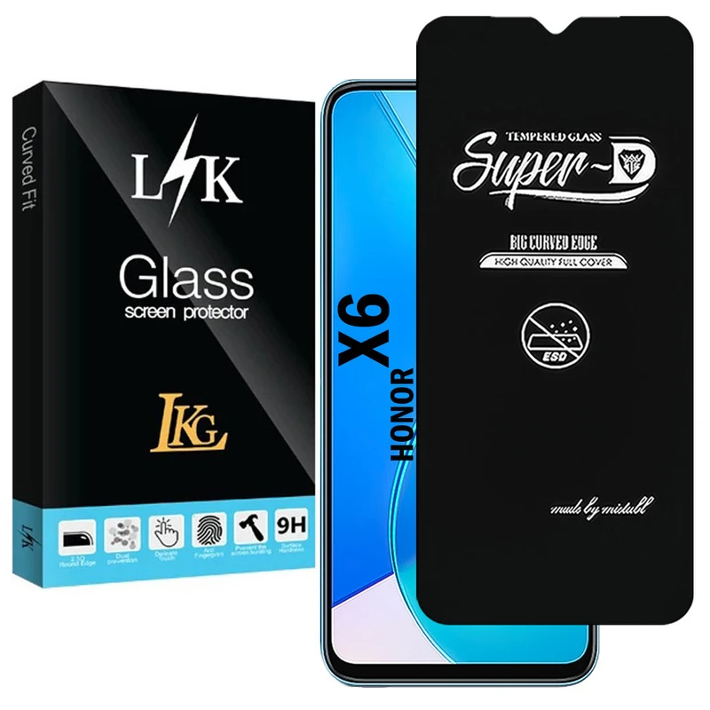 محافظ صفحه نمایش شیشه ای ال کا جی مدل SupD-Lk مناسب برای گوشی موبایل آنر X6