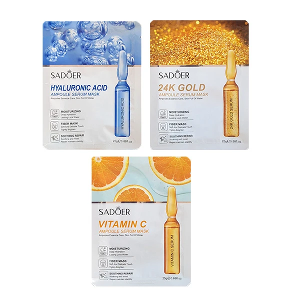 ماسک صورت سادور مدل آمپول وزن 25 گرم بسته 3 عددی