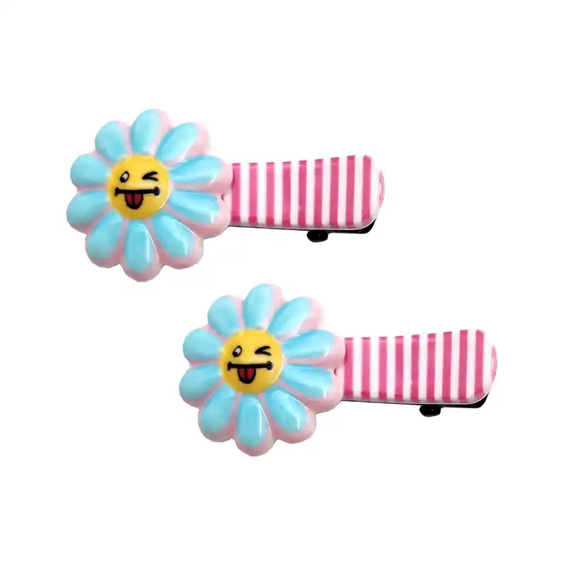 گیره مو دخترانه مدل آفتابگردان کد SNG286-5 بسته 2 عددی