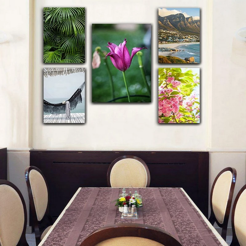 تابلو شاسی بکلیت طرح دکوراتیو طبیعت مدل SH-144 مجموعه 5 عددی