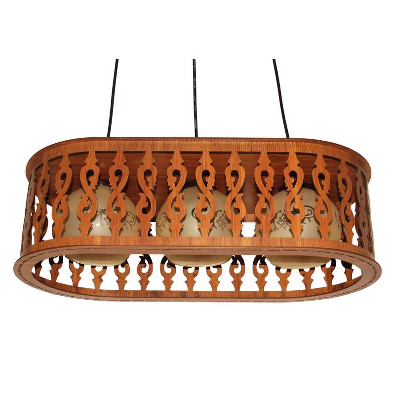 لوستر تزئینی سه شعله طرح خطی