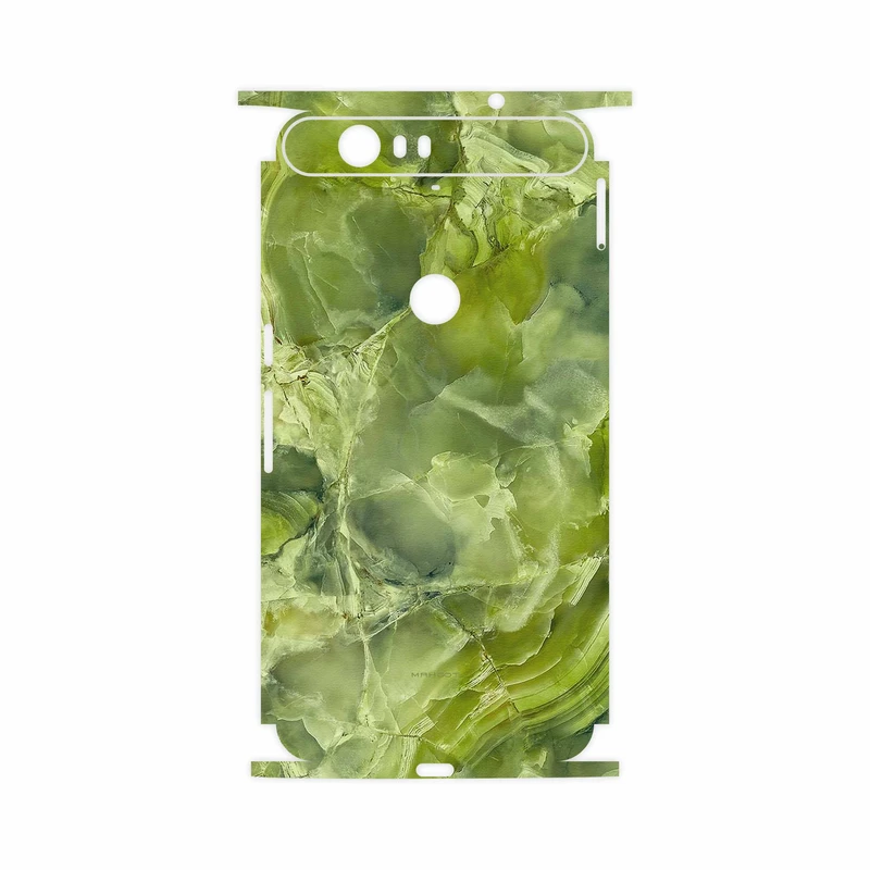 برچسب پوششی ماهوت مدل Green Crystal Marble-FullSkin مناسب برای گوشی موبایل گوگل Nexus 6P