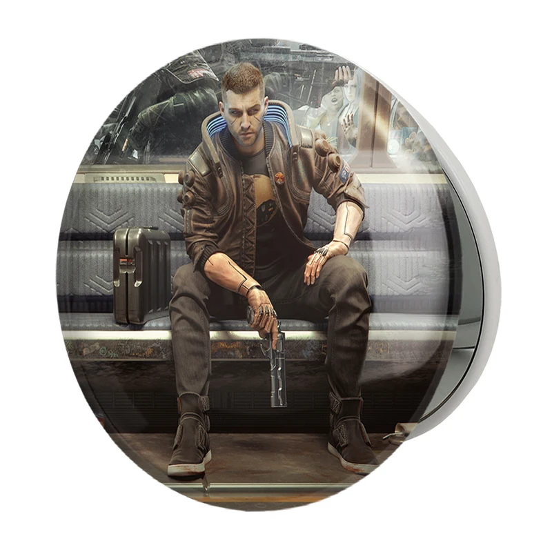 آینه جیبی خندالو طرح وی سایبر پانک مدل تاشو کد 30575