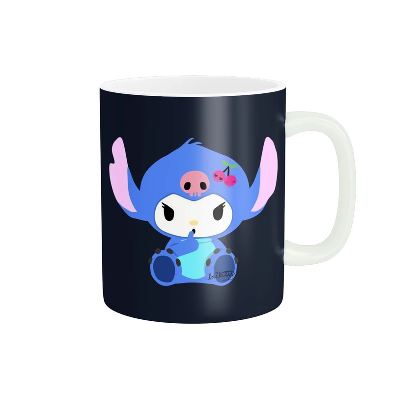 ماگ پاد آفرین مدل فانتزی طرح کرومی در لباس لیلو و استیچ کیوت عروسکی کد p11156