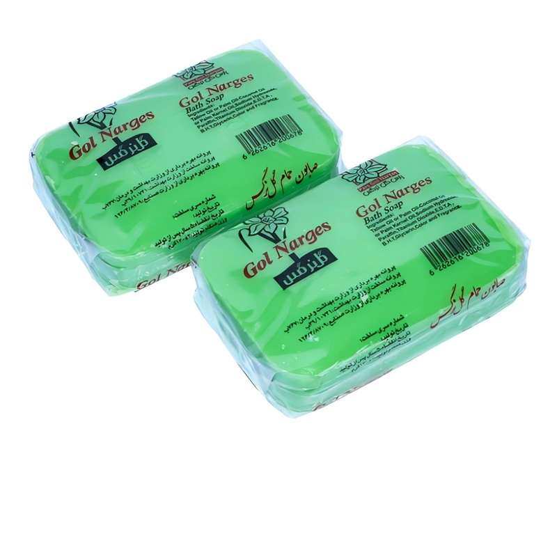 صابون شستشو گل نرگس مدل 02 وزن 130 گرم بسته 2 عددی صابون شستشو گل نرگس مدل 02 وزن 130 گرم بسته 2 عددی