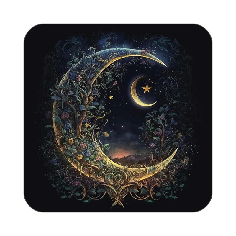 زیر لیوانی کاکتی طرح ماه و ستاره مدل mp53389