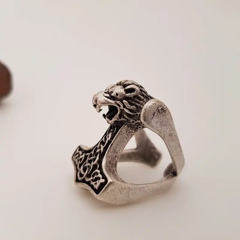 انگشتر مردانه طرح شیر کد a152