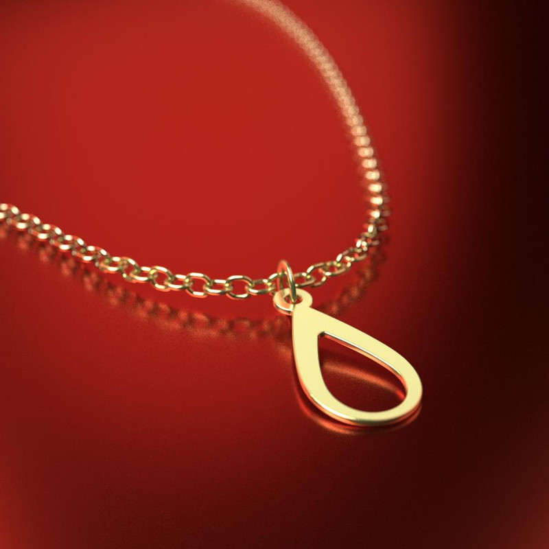 آویز ساعت طلا 18 عیار زنانه مدوپد مدل اشک کد CA11945