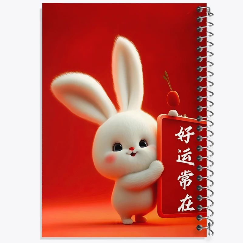 دفتر مشق 100 برگ خندالو طرح خرگوش بامزه کد F5764