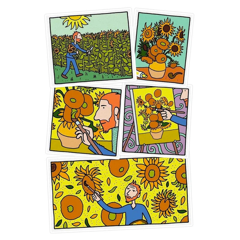 استیکر لپ تاپ ماسا دیزاین طرح ونسان ون گوگ کد VAN5 مجموعه 5 عددی