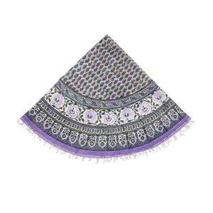 سفره قلمکار ممتاز اثر عطریان مدل دایره ای طرح 2 قطر 150 سانتی متر