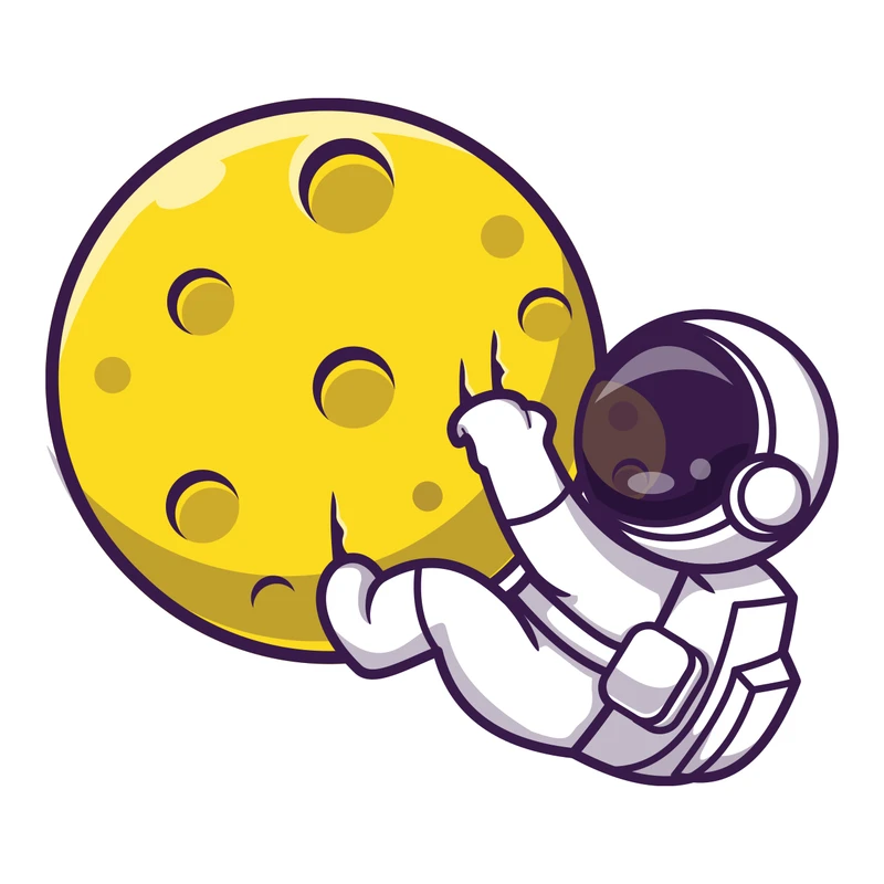 برچسب لپ تاپ پویا مارکت طرح فضانورد سمج کد 1257