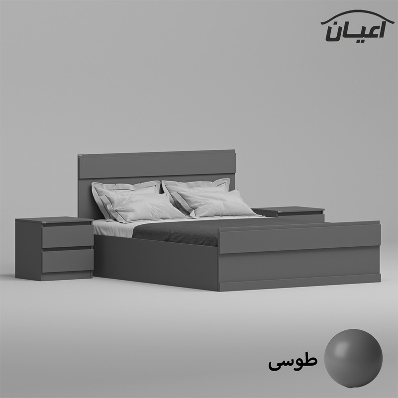سرویس خواب دونفره اعیان مدل FH864 سایز 160x200 سانتی متر  مجموعه سه عددی