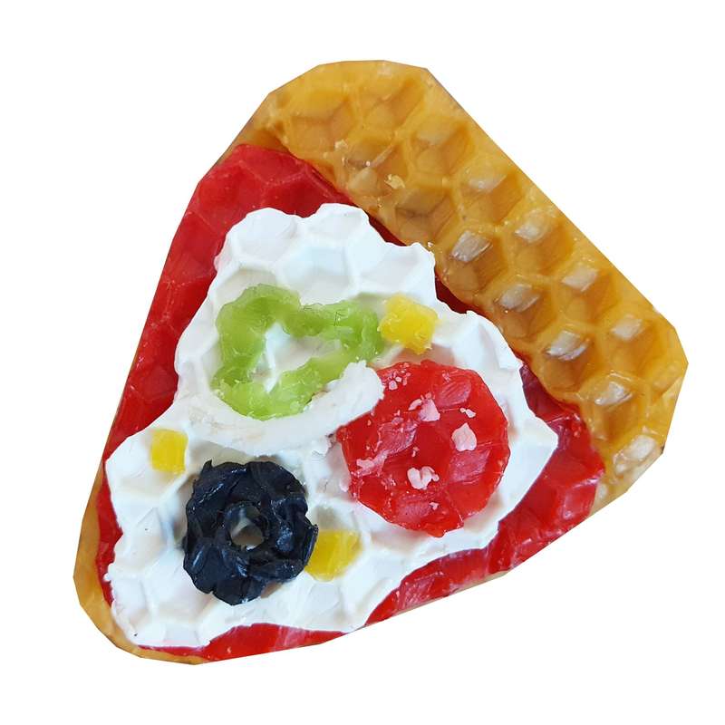 شمع بیزوکس مدل پیتزا مجموعه 6 عددی