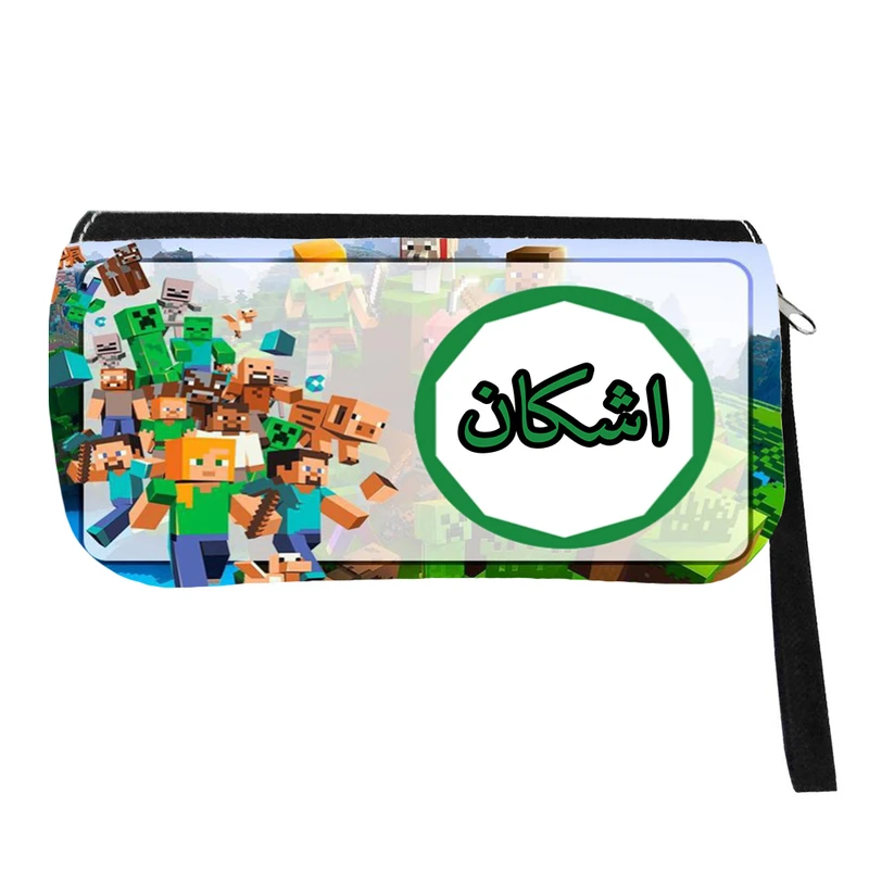 جامدادی مدل اسم شخصی طرح ماینکرافت اسم اشکان کد 0699